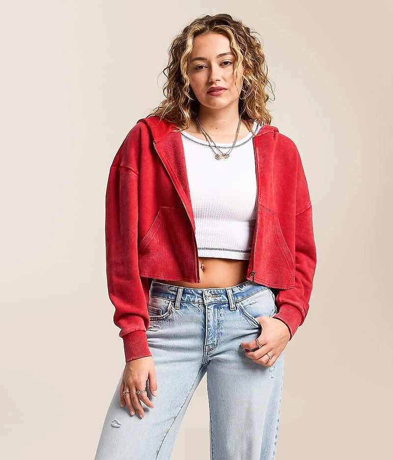 Inset Cropped Hoodie