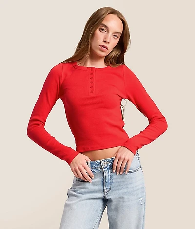 Ribbed Henley
