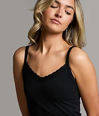 Lace Trim Tank Top
