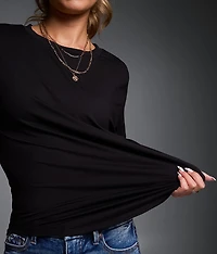 Solid Knit T-Shirt