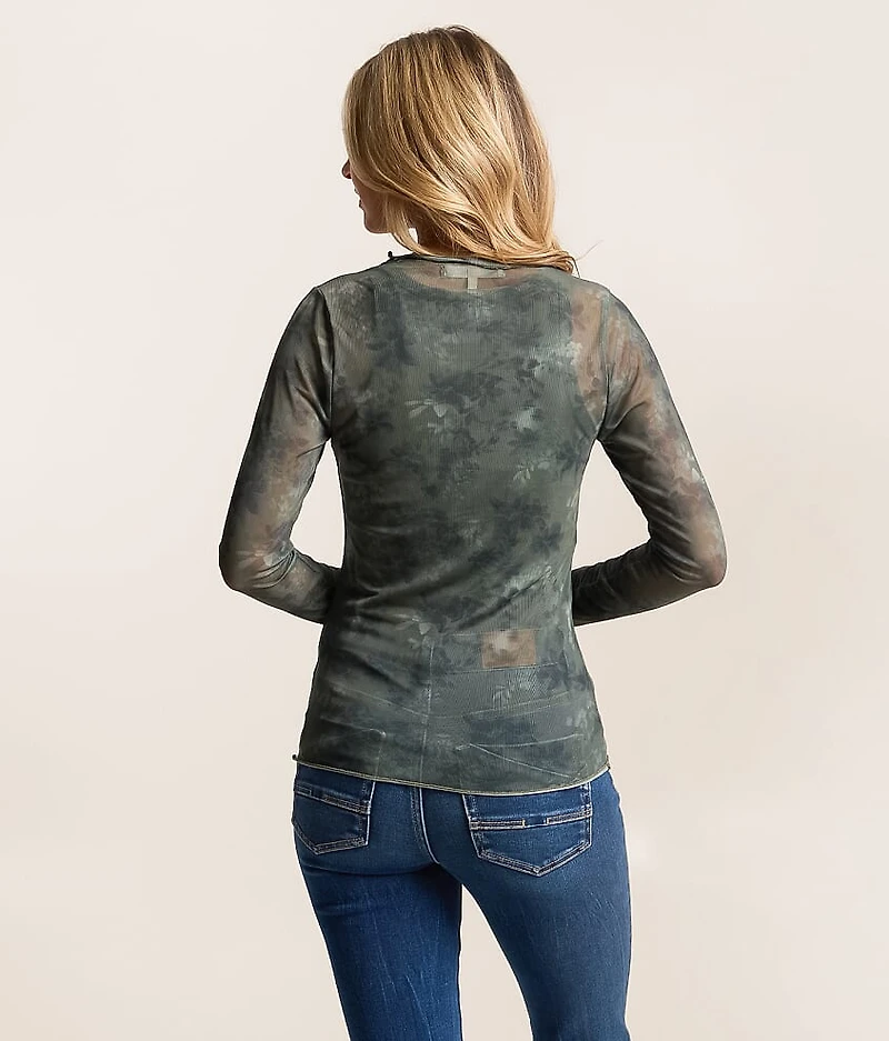 Floral Mesh Top