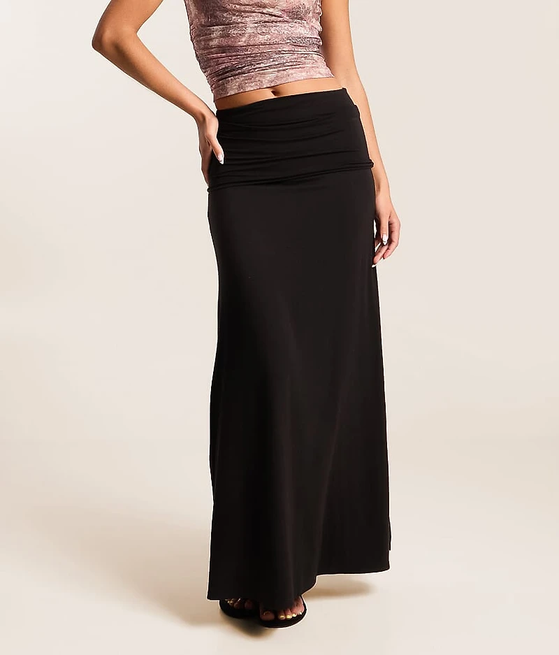 Foldover Maxi Skirt