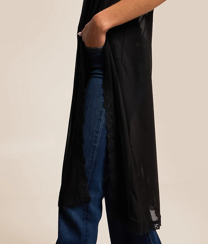 Mesh Maxi Slip Skirt