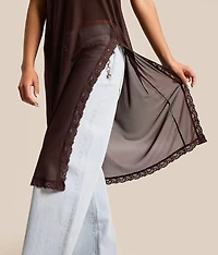 Mesh Maxi Slip Skirt