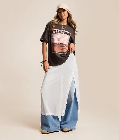Mesh Maxi Slip Skirt