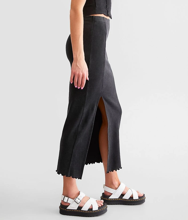 Lettuce Trim Midi Skirt