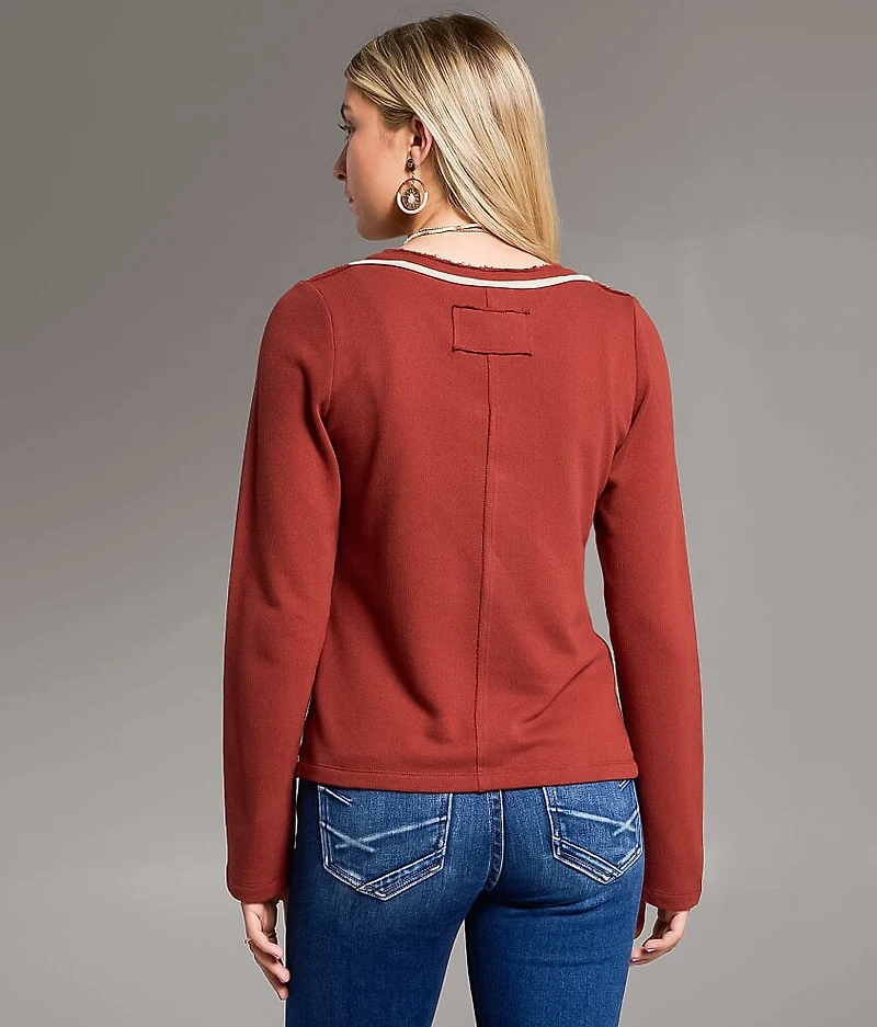 Contrast Trim Cardigan