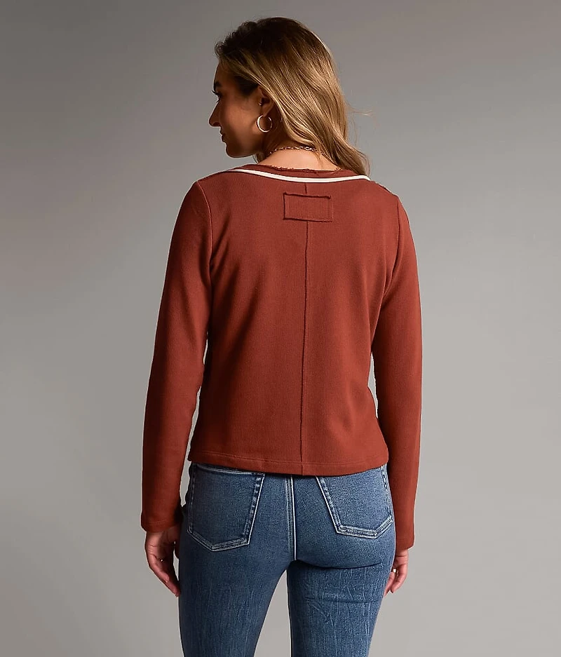 Contrast Trim Cardigan