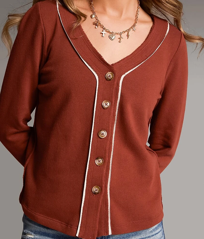 Contrast Trim Cardigan