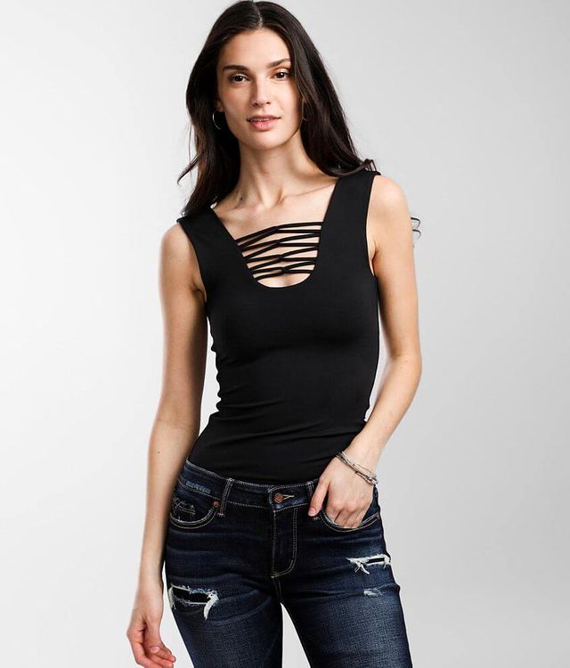 Buckle Black Shaping & Smoothing Ribbed Tank Top