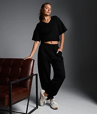 Ribbed Barrel Pant