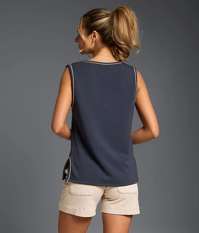 Pointelle Ribbed Tank Top