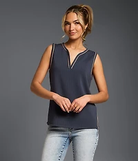 Pointelle Ribbed Tank Top