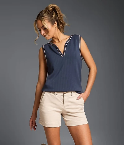 Pointelle Ribbed Tank Top