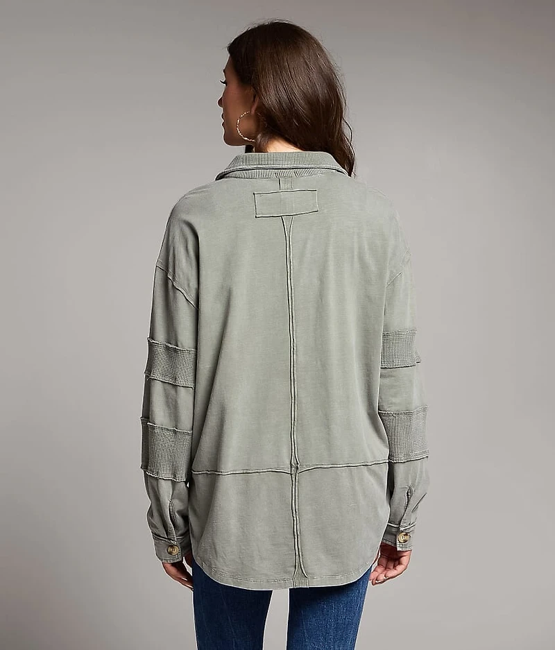 Washed Waffle Knit Shirt