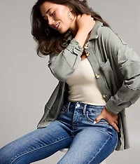 Washed Waffle Knit Shirt