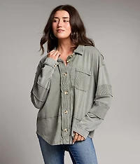 Washed Waffle Knit Shirt