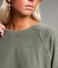 Washed Slub Knit T-Shirt