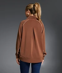 Contrast Trim Pullover