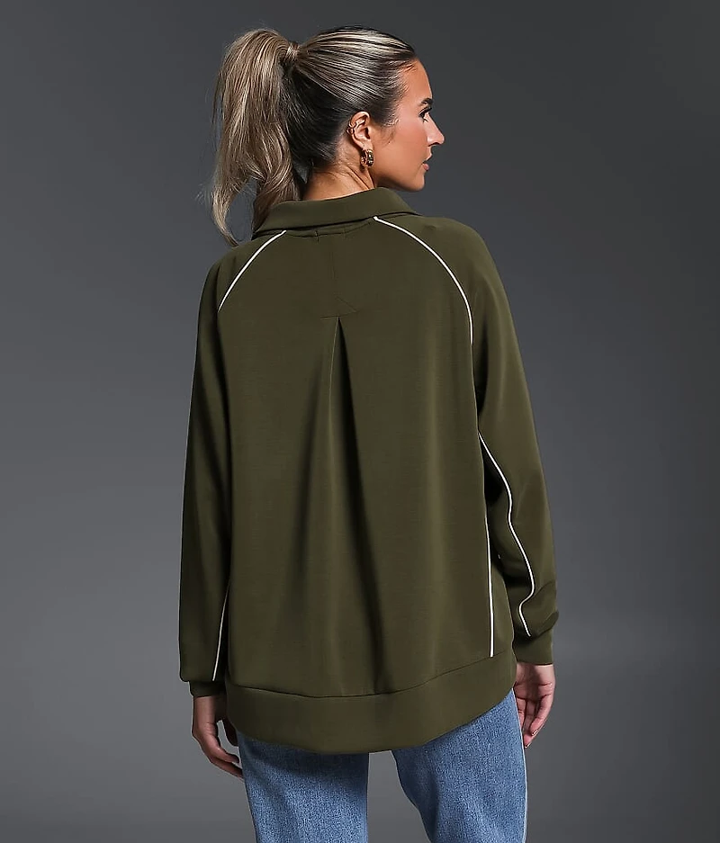 Contrast Trim Pullover