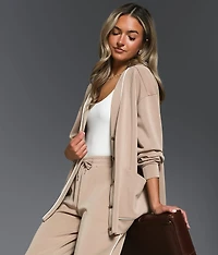 Contrast Trim Cardigan