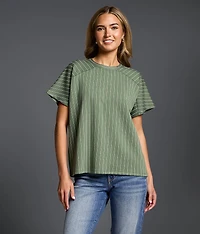 Striped Crew Neck Top
