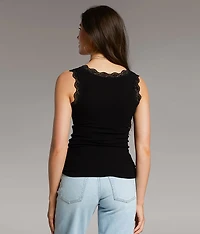 Lace Trim Tank Top