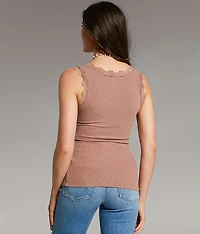 Lace Trim Tank Top