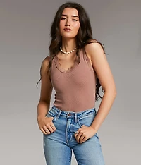Lace Trim Tank Top