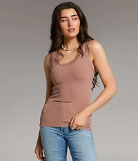 Lace Trim Tank Top