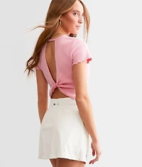 FITZ + EDDI Twisted Open Back Cropped Top