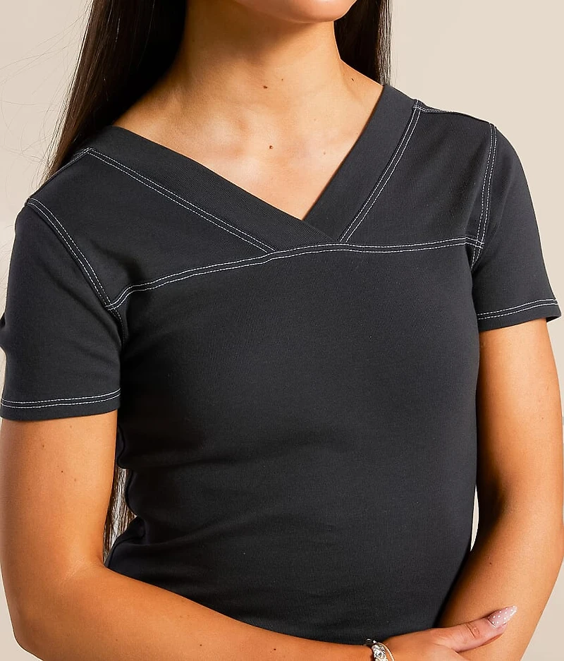 Double V-Neck Top