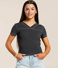 Double V-Neck Top