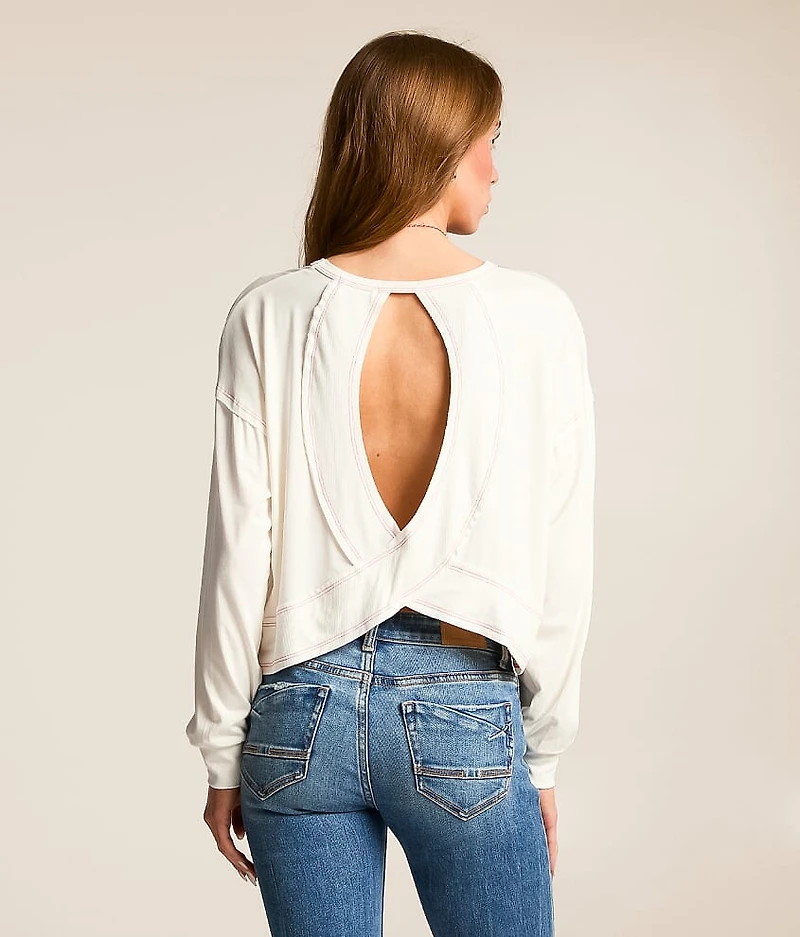 Contrast Stitch Top
