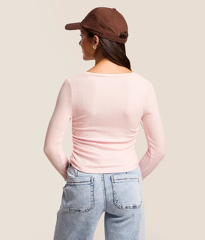 Brushed Rib Knit Top