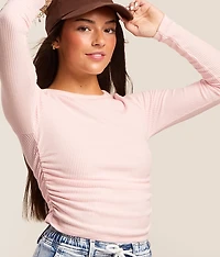 Brushed Rib Knit Top