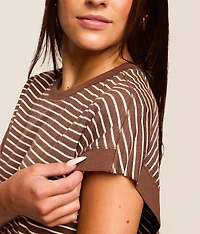 Striped Dolman Top