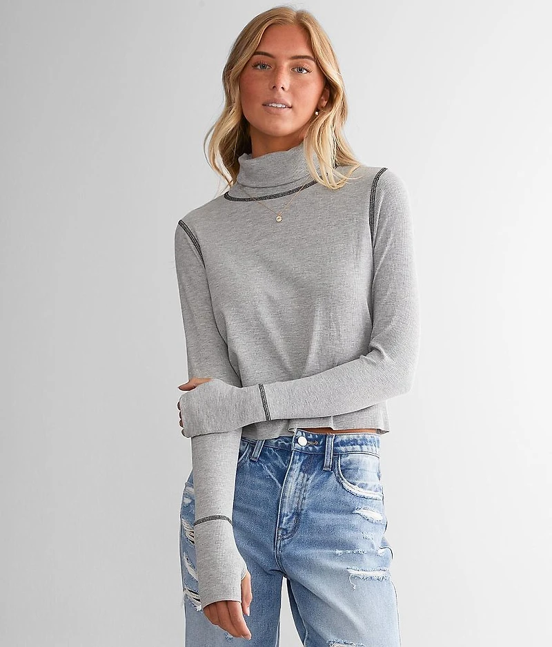 Turtleneck Cropped Top