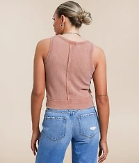 Washed Waffle Tank Top