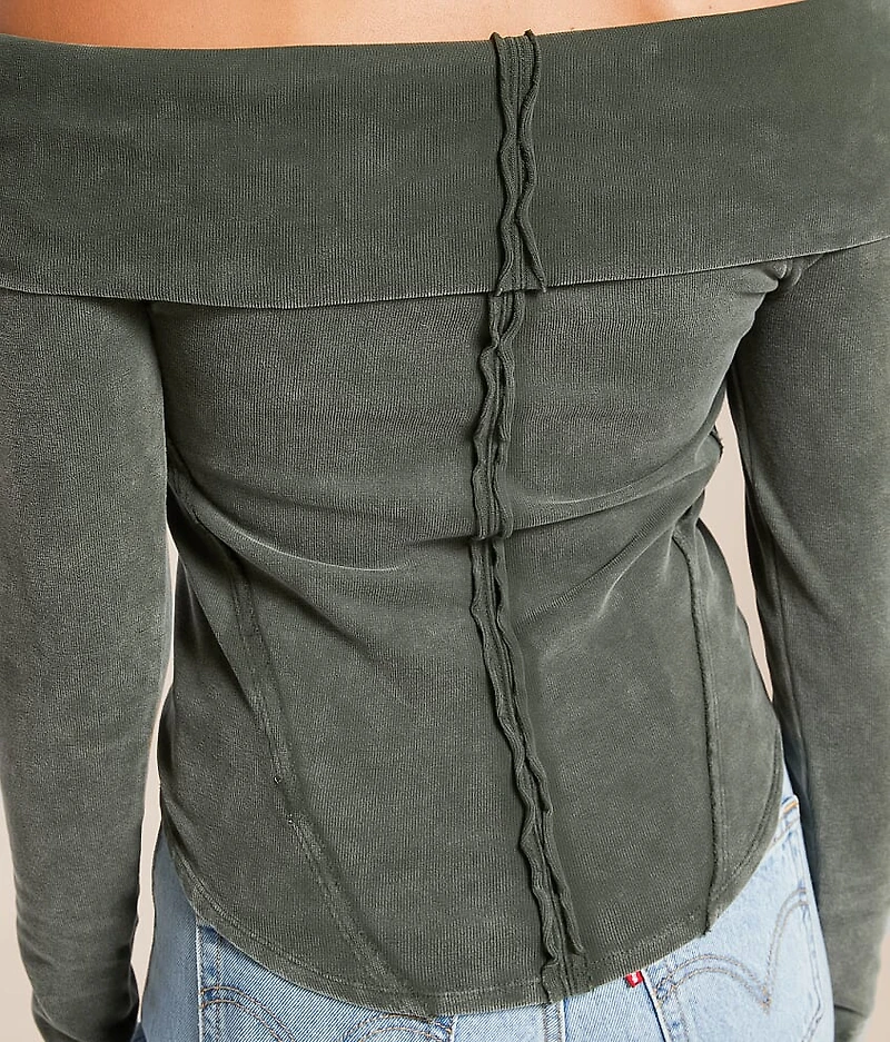 Off The Shoulder Washed Top