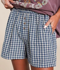 Blue Plaid Boxer Short