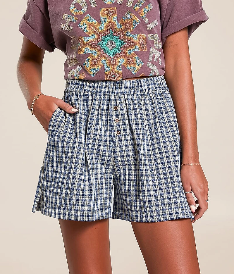 Blue Plaid Boxer Short