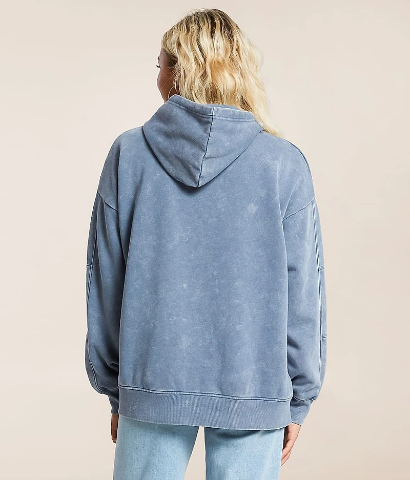 Washed Knit Hooded Sweatshirt