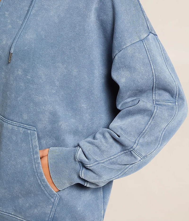 Washed Knit Hooded Sweatshirt