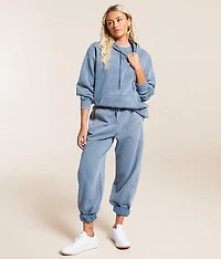 Washed Knit Hooded Sweatshirt