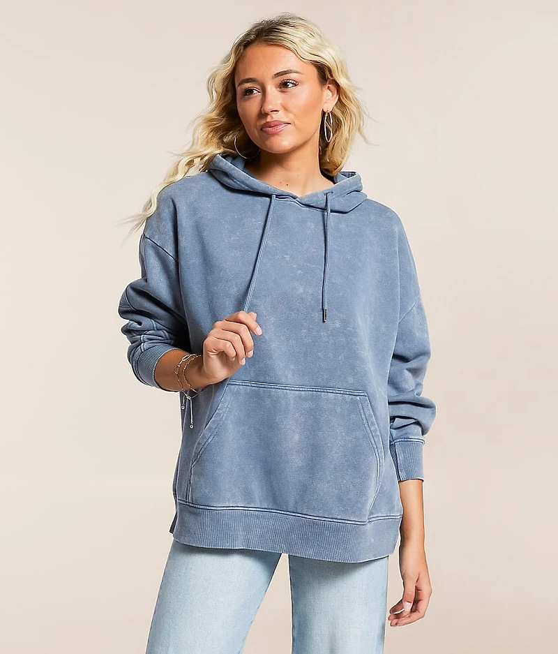 Washed Knit Hooded Sweatshirt