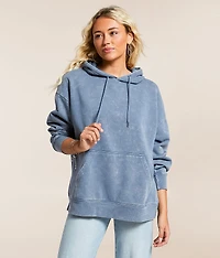 Washed Knit Hooded Sweatshirt