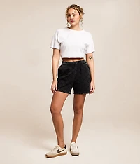 Embroidery Quilted Short