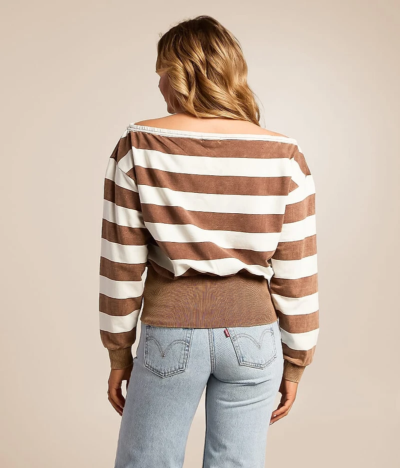 Boatneck Striped Top
