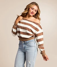 Boatneck Striped Top